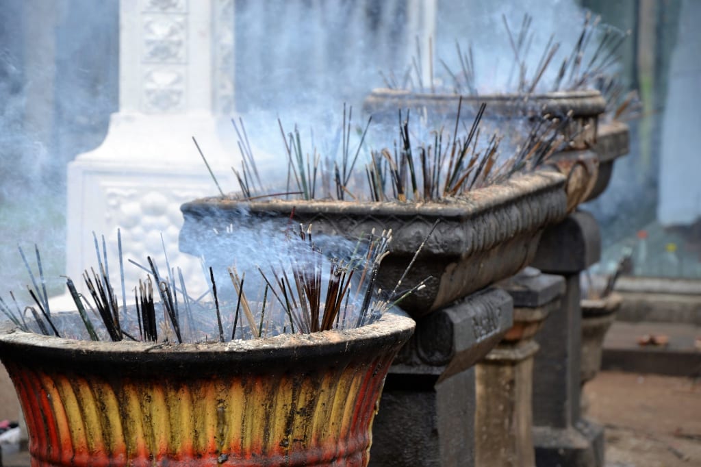 Incense is a key element of the Pchum Ben Festival in Cambodia