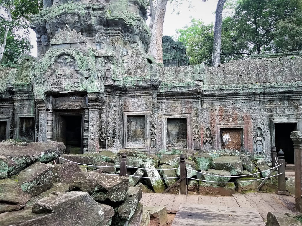 Ta Prohm might be roped off, but there are no tourists to disurb its calm.